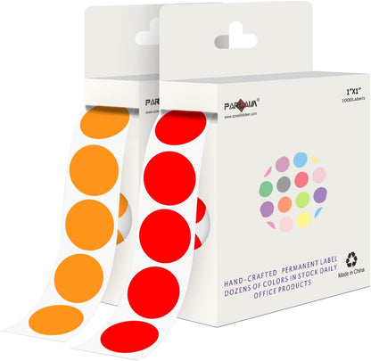 1 inch Round Clear Circle Dot Sticker 1000pcs Transparent Adhesive Label | 2.5cm Sticky Dots Label for Envelope, Cosmetic Box, Gift Bag, Translucent Wafer Package Seals, Safe Material