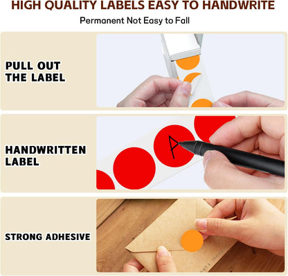 1 inch Round Clear Circle Dot Sticker 1000pcs Transparent Adhesive Label | 2.5cm Sticky Dots Label for Envelope, Cosmetic Box, Gift Bag, Translucent Wafer Package Seals, Safe Material