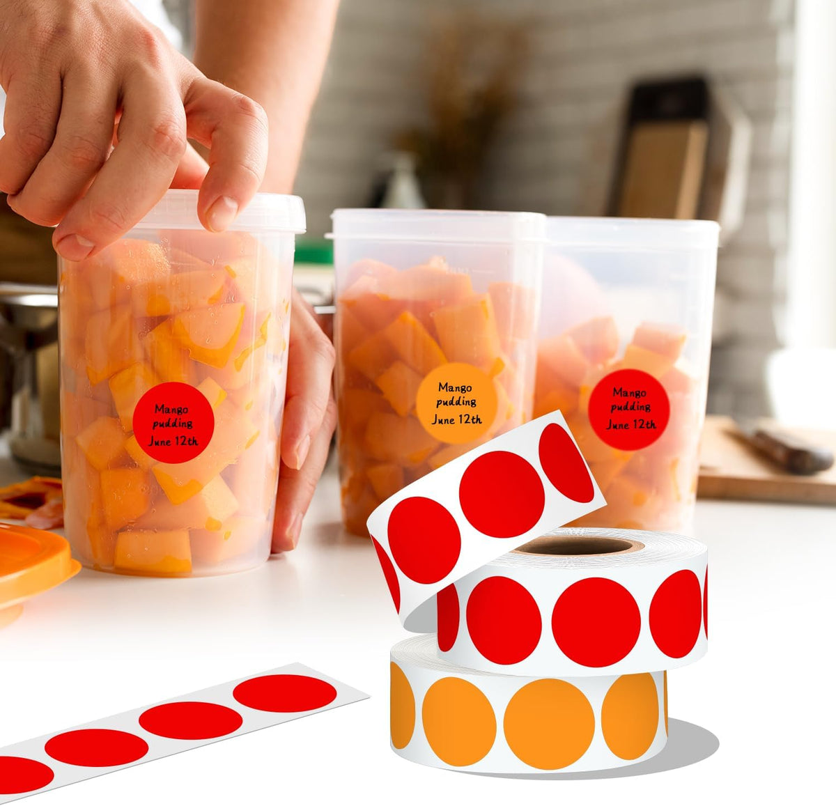 1 inch Round Clear Circle Dot Sticker 1000pcs Transparent Adhesive Label | 2.5cm Sticky Dots Label for Envelope, Cosmetic Box, Gift Bag, Translucent Wafer Package Seals, Safe Material