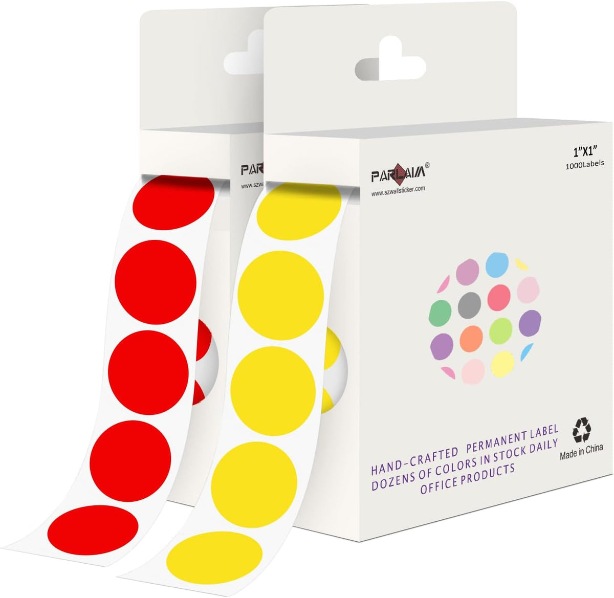 1 inch Round Clear Circle Dot Sticker 1000pcs Transparent Adhesive Label | 2.5cm Sticky Dots Label for Envelope, Cosmetic Box, Gift Bag, Translucent Wafer Package Seals, Safe Material