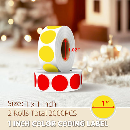 1 inch Round Clear Circle Dot Sticker 1000pcs Transparent Adhesive Label | 2.5cm Sticky Dots Label for Envelope, Cosmetic Box, Gift Bag, Translucent Wafer Package Seals, Safe Material