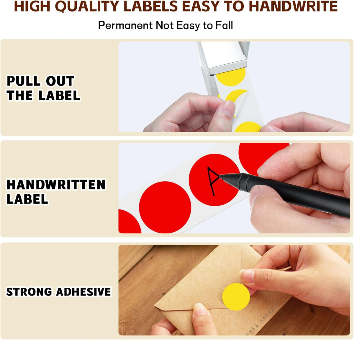 1 inch Round Clear Circle Dot Sticker 1000pcs Transparent Adhesive Label | 2.5cm Sticky Dots Label for Envelope, Cosmetic Box, Gift Bag, Translucent Wafer Package Seals, Safe Material