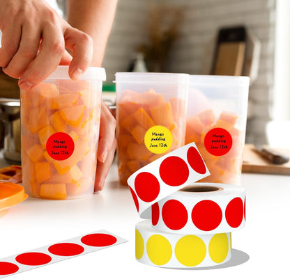 1 inch Round Clear Circle Dot Sticker 1000pcs Transparent Adhesive Label | 2.5cm Sticky Dots Label for Envelope, Cosmetic Box, Gift Bag, Translucent Wafer Package Seals, Safe Material