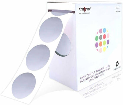 1 inch Round Clear Circle Dot Sticker 1000pcs Transparent Adhesive Label | 2.5cm Sticky Dots Label for Envelope, Cosmetic Box, Gift Bag, Translucent Wafer Package Seals, Safe Material