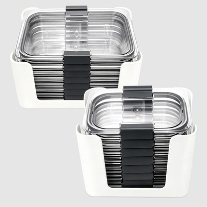 Food Storage Container Lids Organizer for Rubbermaid Brilliance Nap-On Lids,Stackable Food Storage Container Lid Organizer--Fits 0.5, 1.3, 3.2, 4.7 & 9.6 Cups--Holds 32 Lids(Black)