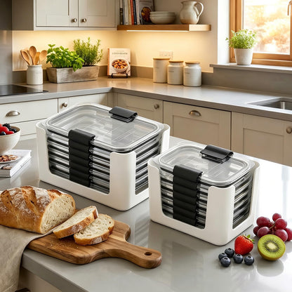 Food Storage Container Lids Organizer for Rubbermaid Brilliance Nap-On Lids,Stackable Food Storage Container Lid Organizer--Fits 0.5, 1.3, 3.2, 4.7 & 9.6 Cups--Holds 32 Lids(Black)