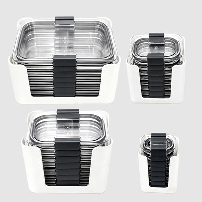 Food Storage Container Lids Organizer for Rubbermaid Brilliance Nap-On Lids,Stackable Food Storage Container Lid Organizer--Fits 0.5, 1.3, 3.2, 4.7 & 9.6 Cups--Holds 32 Lids(Black)