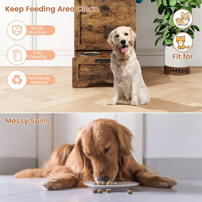Dog Feeding Station with 2 Elevated Bowls