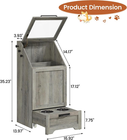 Dog Feeding Station with 2 Elevated Bowls