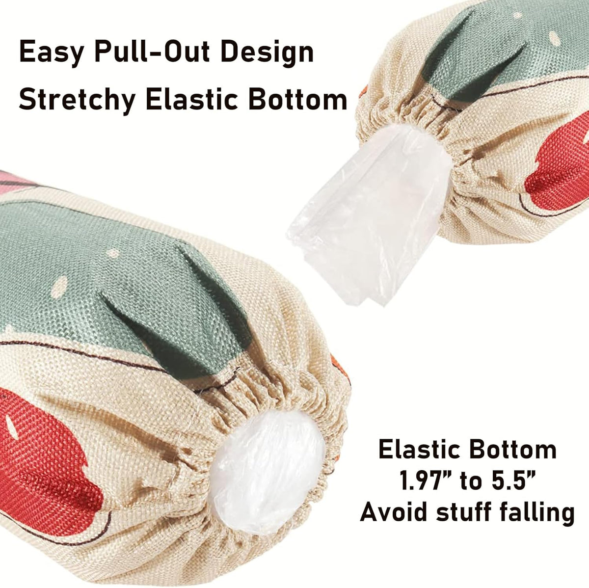 2Pcs Sunflower Plastic Bag Holder for Kitchen Essentials, Reusable Hanging Grocery Bag Organizer, Sunflower Gifts for Women, Washable Large Grocery Trash Bags Storage Dispenser