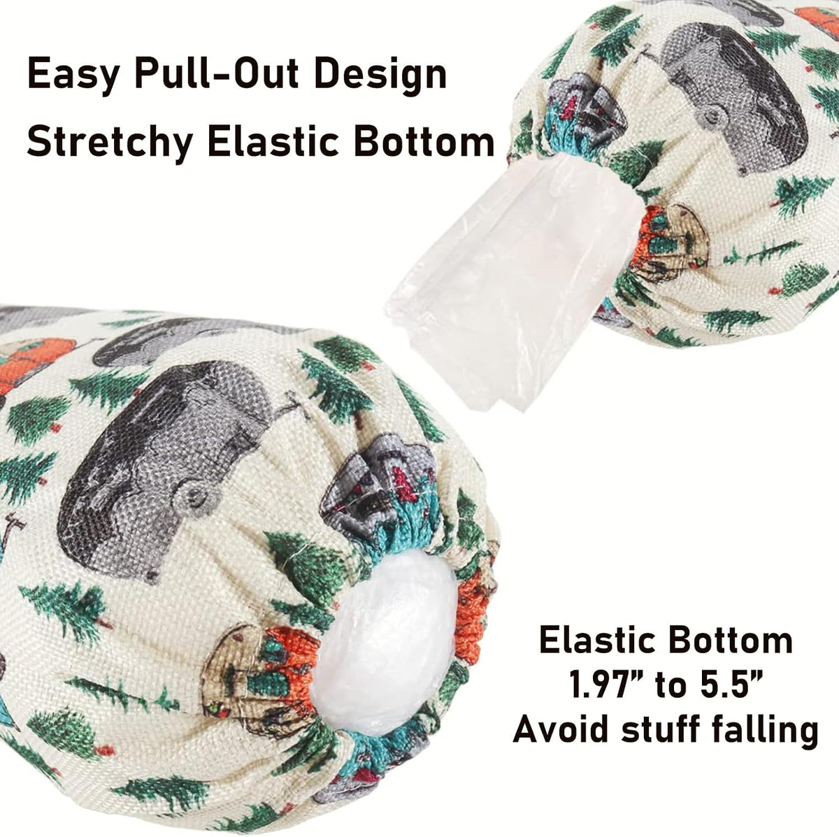 2Pcs Sunflower Plastic Bag Holder for Kitchen Essentials, Reusable Hanging Grocery Bag Organizer, Sunflower Gifts for Women, Washable Large Grocery Trash Bags Storage Dispenser