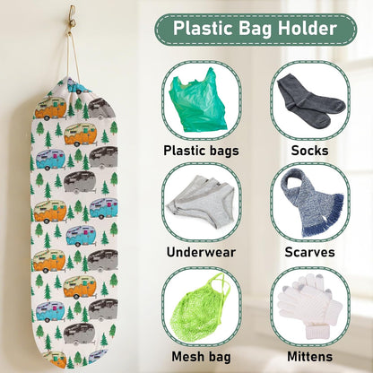 2Pcs Sunflower Plastic Bag Holder for Kitchen Essentials, Reusable Hanging Grocery Bag Organizer, Sunflower Gifts for Women, Washable Large Grocery Trash Bags Storage Dispenser