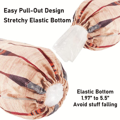 2Pcs Sunflower Plastic Bag Holder for Kitchen Essentials, Reusable Hanging Grocery Bag Organizer, Sunflower Gifts for Women, Washable Large Grocery Trash Bags Storage Dispenser