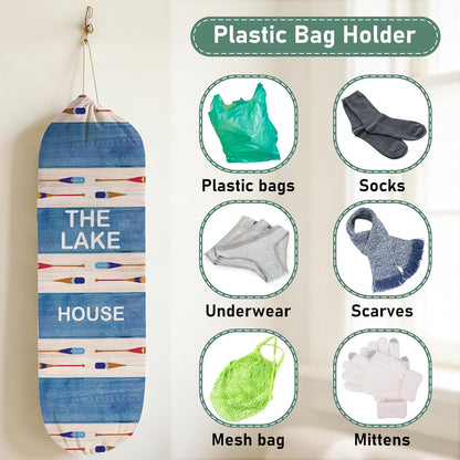 2Pcs Sunflower Plastic Bag Holder for Kitchen Essentials, Reusable Hanging Grocery Bag Organizer, Sunflower Gifts for Women, Washable Large Grocery Trash Bags Storage Dispenser