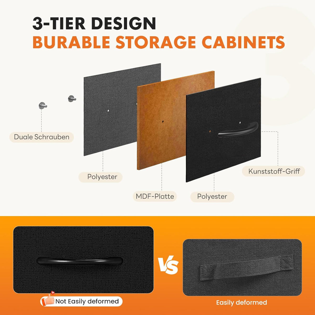 7 Drawer Dresser with Fabric Bins Fabric Storage Tower Organizer for Bedroom Closet Hallway Entryway Tall Chest of Drawers with Steel Frame Wood Top Easy Pull Handles,Black