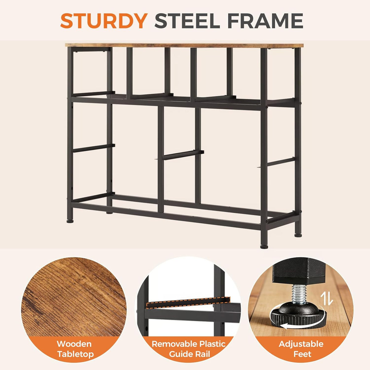 7 Drawer Dresser with Fabric Bins Fabric Storage Tower Organizer for Bedroom Closet Hallway Entryway Tall Chest of Drawers with Steel Frame Wood Top Easy Pull Handles,Black