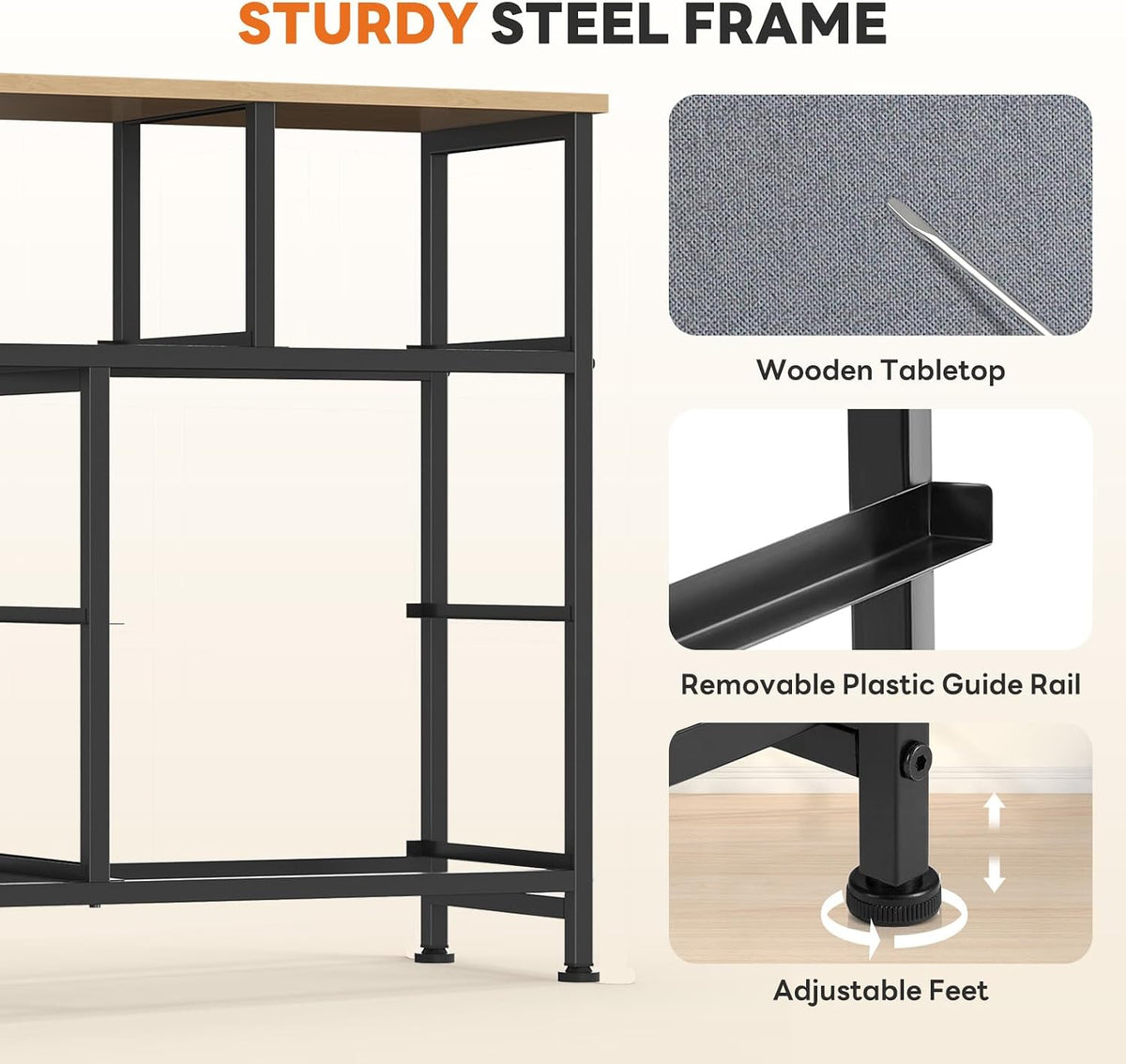 7 Drawer Dresser with Fabric Bins Fabric Storage Tower Organizer for Bedroom Closet Hallway Entryway Tall Chest of Drawers with Steel Frame Wood Top Easy Pull Handles,Black