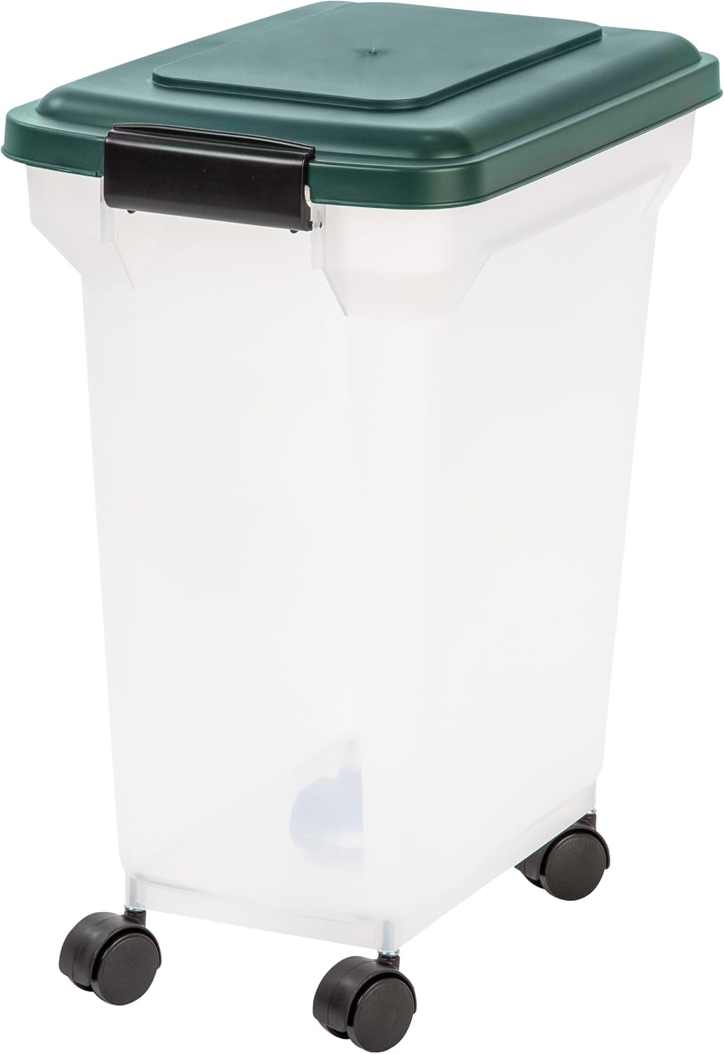 Airtight Pet Food Container, Up to 30 lbs & 11 lbs, Green | Airtight Seal, BPA-Free, 2-Cup Scoop, Stackable Design, Rolling Wheels, Dual Storage