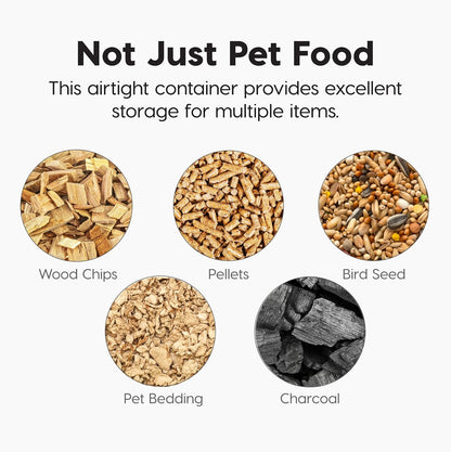 Airtight Pet Food Container, Up to 30 lbs & 11 lbs, Green | Airtight Seal, BPA-Free, 2-Cup Scoop, Stackable Design, Rolling Wheels, Dual Storage