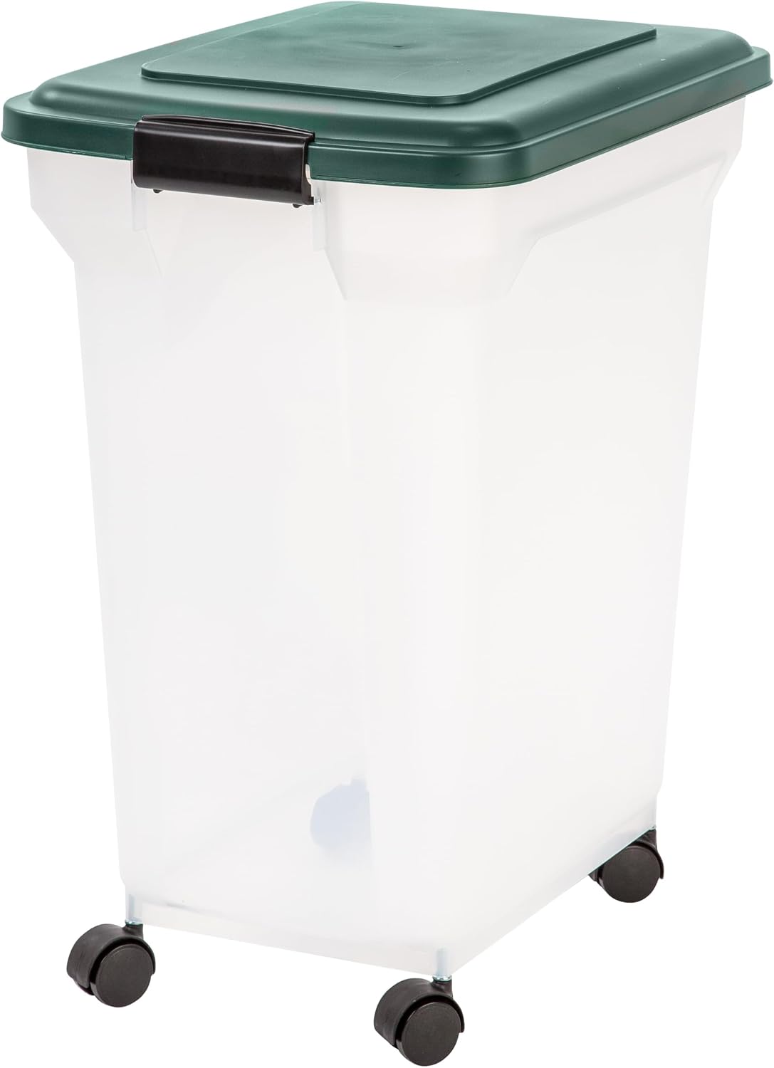 Airtight Pet Food Container, Up to 30 lbs & 11 lbs, Green | Airtight Seal, BPA-Free, 2-Cup Scoop, Stackable Design, Rolling Wheels, Dual Storage