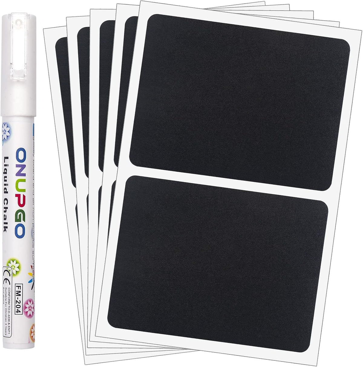 Chalkboard Labels, 4" x 3" Reusable Blackboard Stickers, Waterproof Chalkboard Sticker for Jars, Parties Decoration, Craft Rooms, Weddings, Storage, Organize Your Home & Kitchen