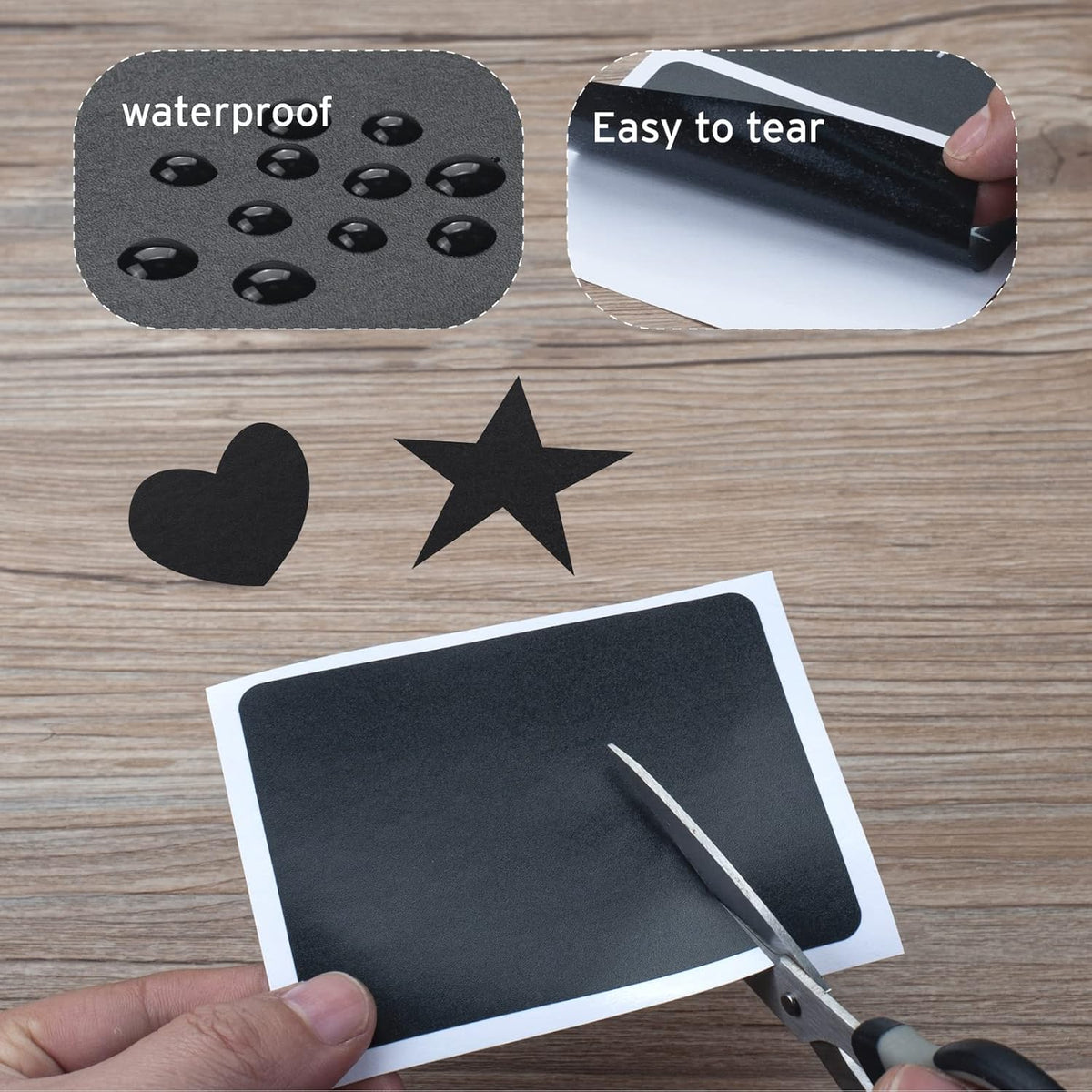 Chalkboard Labels, 4" x 3" Reusable Blackboard Stickers, Waterproof Chalkboard Sticker for Jars, Parties Decoration, Craft Rooms, Weddings, Storage, Organize Your Home & Kitchen
