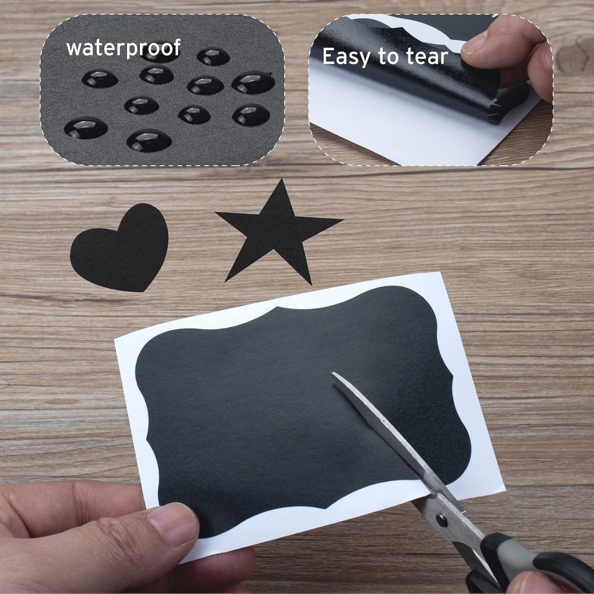 Chalkboard Labels, 4" x 3" Reusable Blackboard Stickers, Waterproof Chalkboard Sticker for Jars, Parties Decoration, Craft Rooms, Weddings, Storage, Organize Your Home & Kitchen