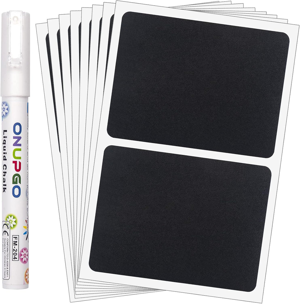 Chalkboard Labels, 4" x 3" Reusable Blackboard Stickers, Waterproof Chalkboard Sticker for Jars, Parties Decoration, Craft Rooms, Weddings, Storage, Organize Your Home & Kitchen