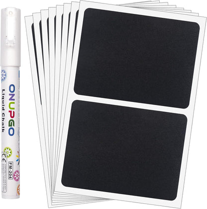 Chalkboard Labels, 4" x 3" Reusable Blackboard Stickers, Waterproof Chalkboard Sticker for Jars, Parties Decoration, Craft Rooms, Weddings, Storage, Organize Your Home & Kitchen