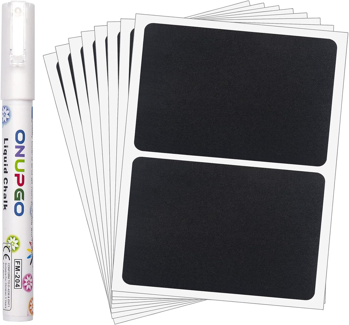 Chalkboard Labels, 4" x 3" Reusable Blackboard Stickers, Waterproof Chalkboard Sticker for Jars, Parties Decoration, Craft Rooms, Weddings, Storage, Organize Your Home & Kitchen