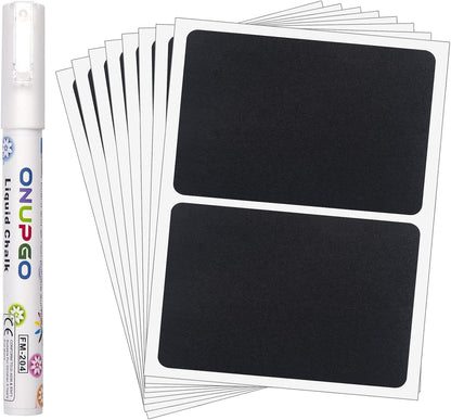 Chalkboard Labels, 4" x 3" Reusable Blackboard Stickers, Waterproof Chalkboard Sticker for Jars, Parties Decoration, Craft Rooms, Weddings, Storage, Organize Your Home & Kitchen