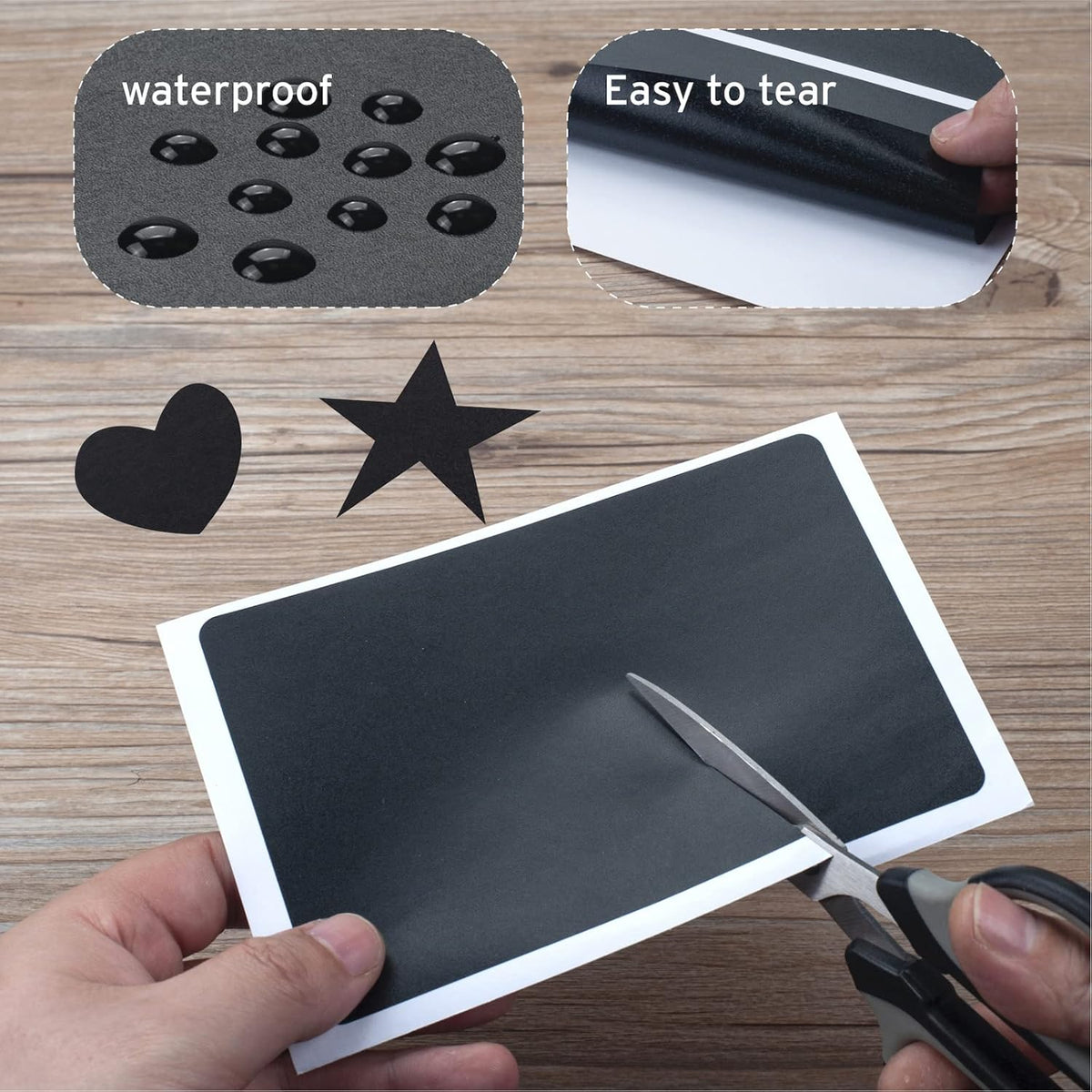 Chalkboard Labels, 4" x 3" Reusable Blackboard Stickers, Waterproof Chalkboard Sticker for Jars, Parties Decoration, Craft Rooms, Weddings, Storage, Organize Your Home & Kitchen
