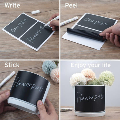Chalkboard Labels, 4" x 3" Reusable Blackboard Stickers, Waterproof Chalkboard Sticker for Jars, Parties Decoration, Craft Rooms, Weddings, Storage, Organize Your Home & Kitchen