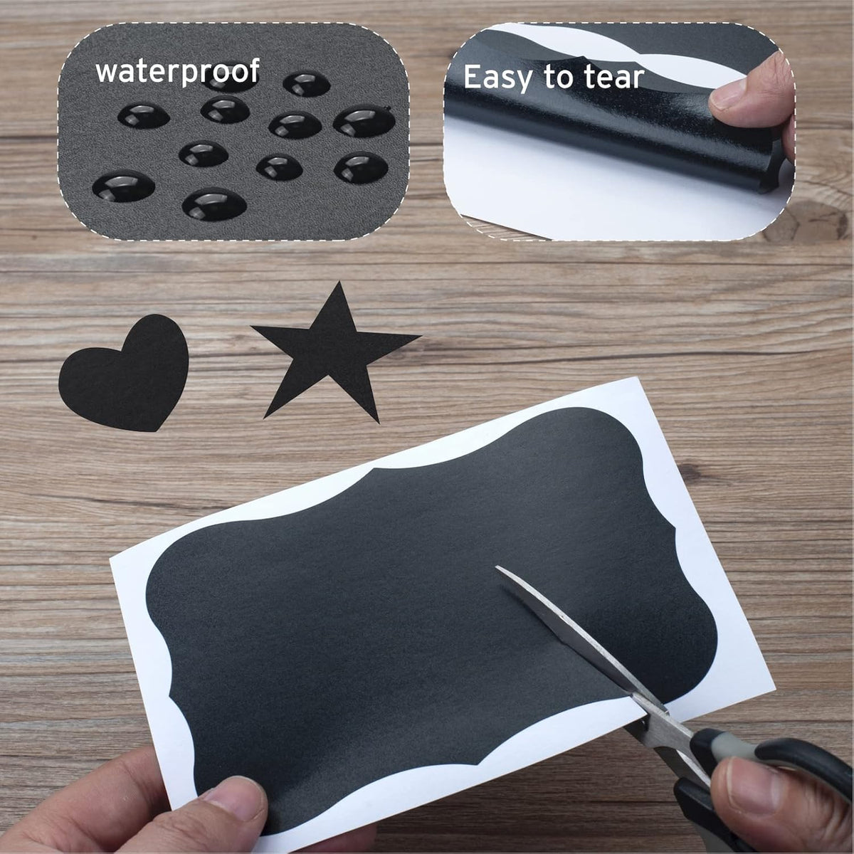 Chalkboard Labels, 4" x 3" Reusable Blackboard Stickers, Waterproof Chalkboard Sticker for Jars, Parties Decoration, Craft Rooms, Weddings, Storage, Organize Your Home & Kitchen