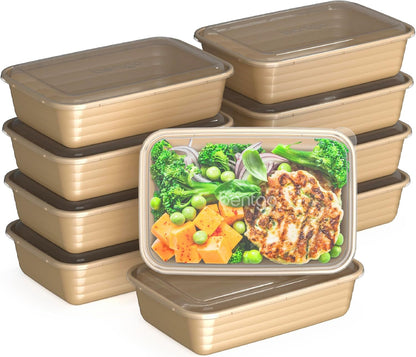 Prep Meal Prep Containers with Lids, 20 Piece, PFAS & BPA-Free | 4-Cup Capacity, Portion Control, Stackable, Microwave, Freezer & Dishwasher-Safe, Reusable (Mint)