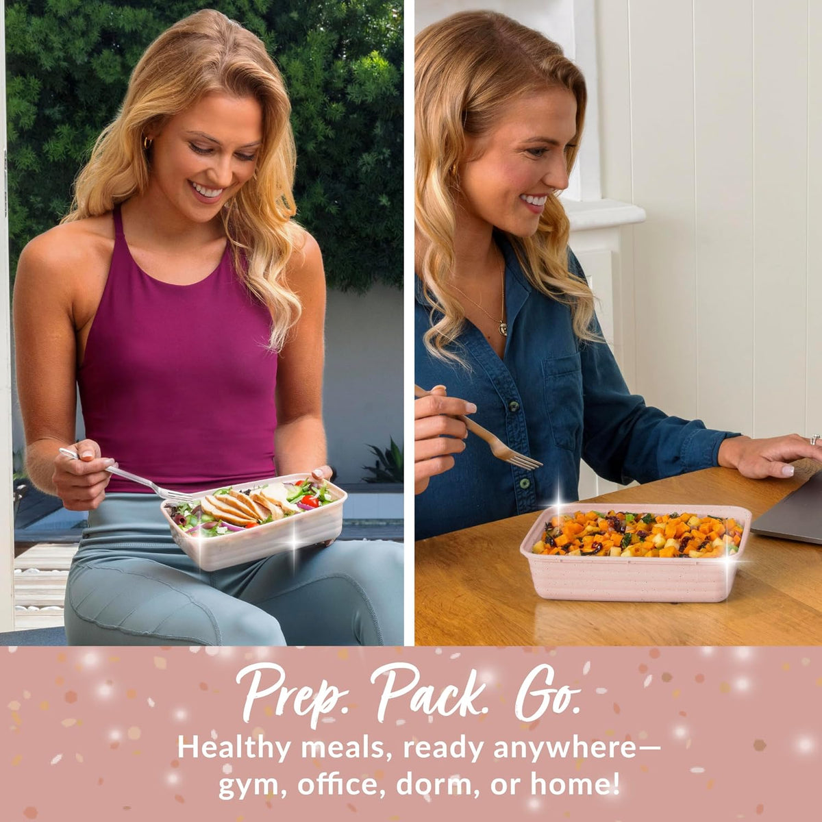 Prep Meal Prep Containers with Lids, 20 Piece, PFAS & BPA-Free | 4-Cup Capacity, Portion Control, Stackable, Microwave, Freezer & Dishwasher-Safe, Reusable (Mint)