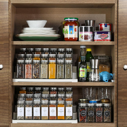 24 Pcs Glass Spice Jars with Bamboo Lids, 4 oz Glass Jars with Minimalist Farmhouse Spice Labels Stickers, Collapsible Funnel, Seasoning Storage Bottles for Spice Rack, Cabinet, Drawer | Airtight Bamboo Lids, Waterproof Minimalist Spice Stickers, Funnel,