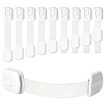 10 Pack Cabinet Locks Baby Proofing, Multi-Purpose Child Safety Locks