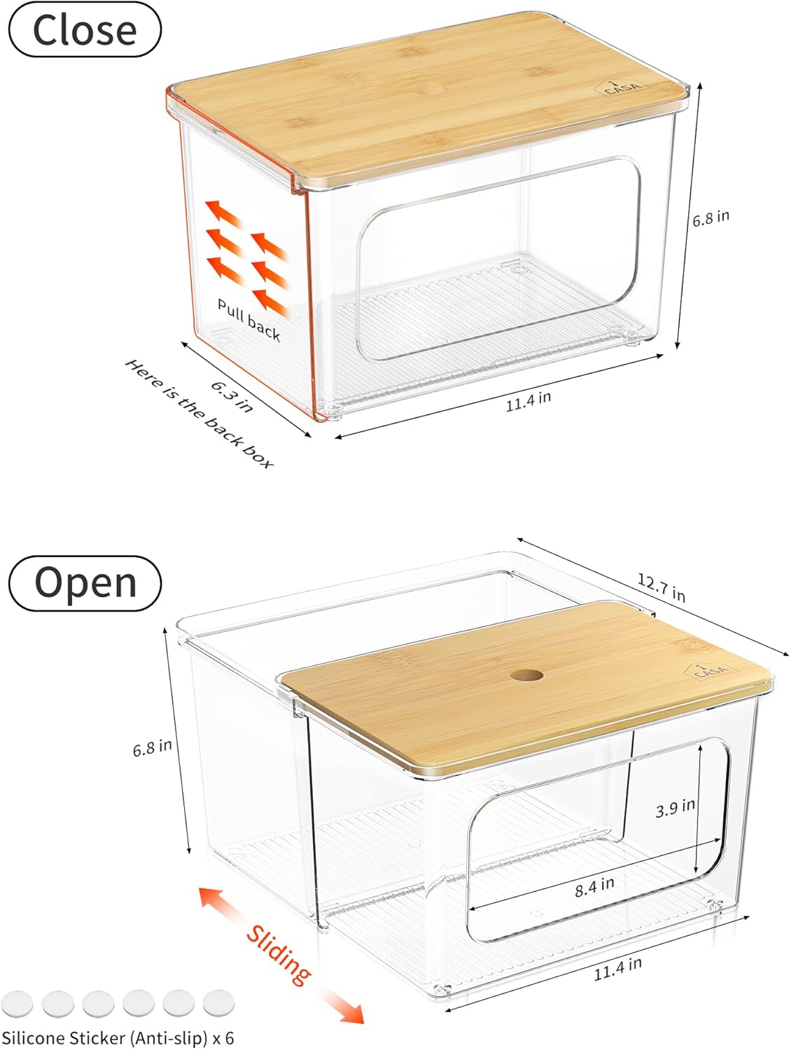 Trash Bag and Dishwasher Pod Dispenser - 3 in 1 Clear Storage Bins Holder for 13/30/33 Gallon Garbage Bags, Laundry Detergent Pods & Tabs, Under Sink Organizer for Kitchen and Laundry Room