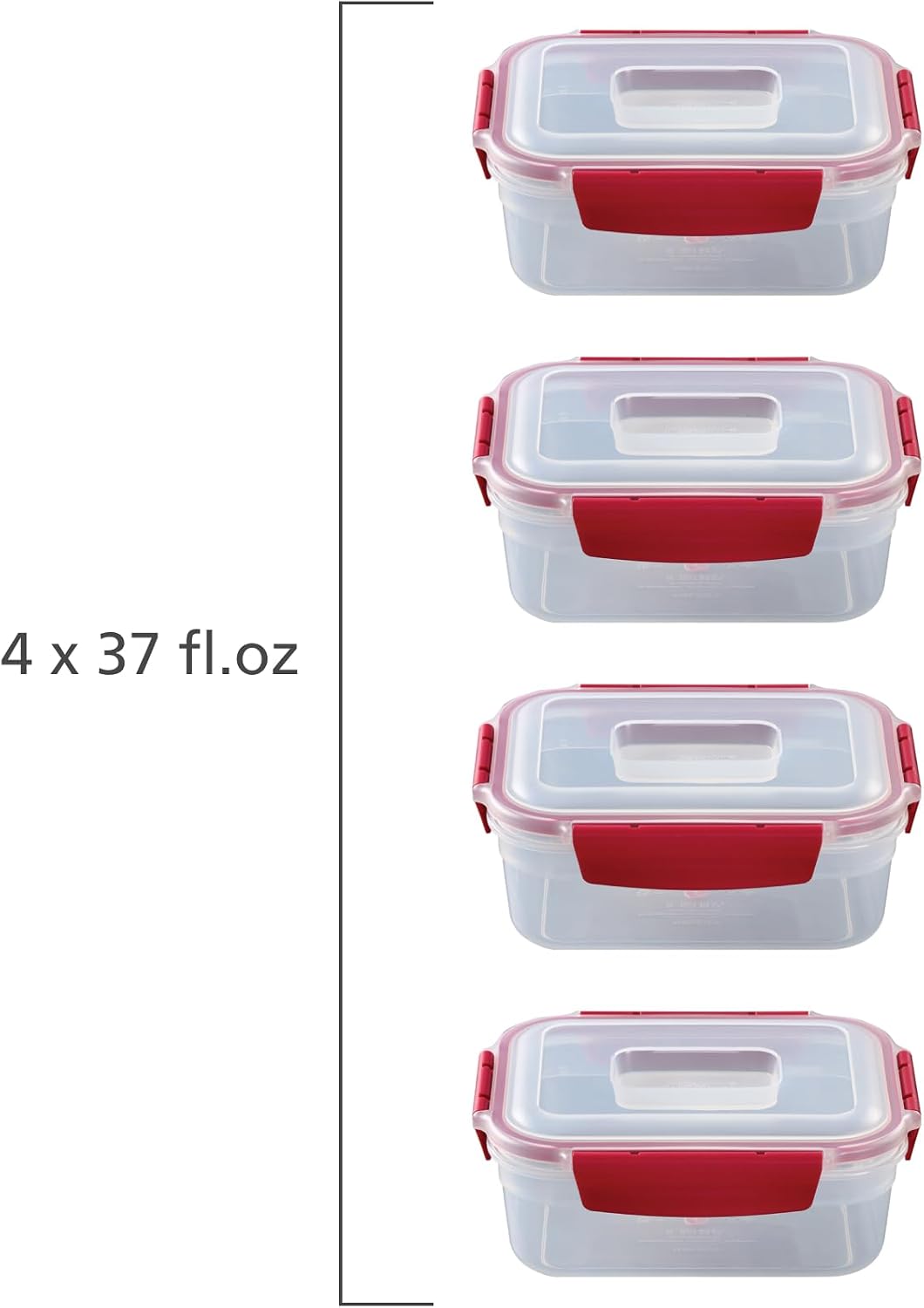 Nest Lock Plastic BPA Free Food Storage Container Set with Lockable Airtight Leakproof Lids, Multi-Color