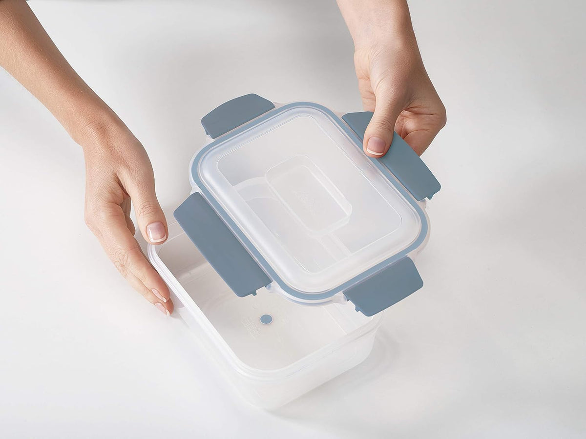 Nest Lock Plastic BPA Free Food Storage Container Set with Lockable Airtight Leakproof Lids, Multi-Color