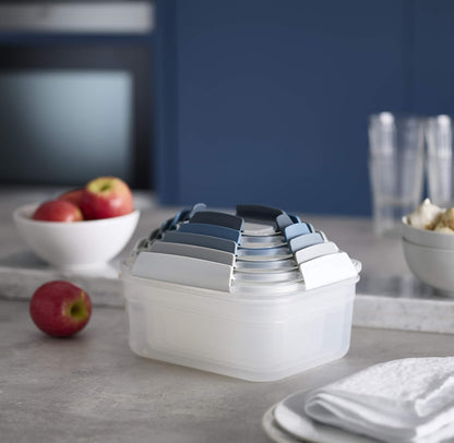 Nest Lock Plastic BPA Free Food Storage Container Set with Lockable Airtight Leakproof Lids, Multi-Color
