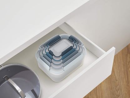 Nest Lock Plastic BPA Free Food Storage Container Set with Lockable Airtight Leakproof Lids, Multi-Color