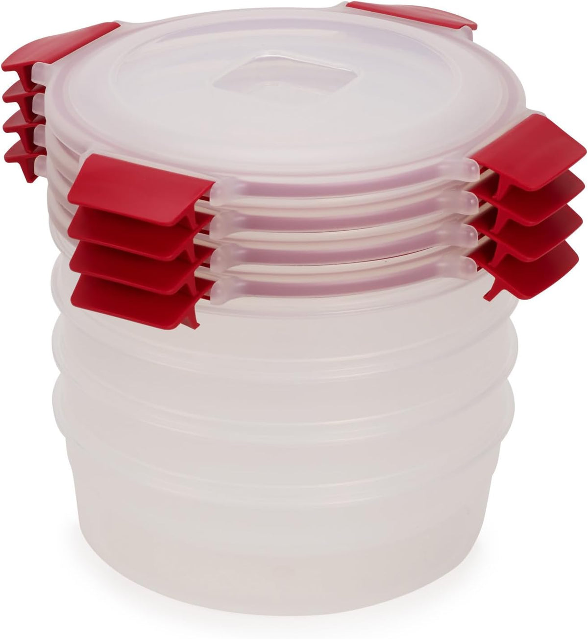 Nest Lock Plastic BPA Free Food Storage Container Set with Lockable Airtight Leakproof Lids, Multi-Color