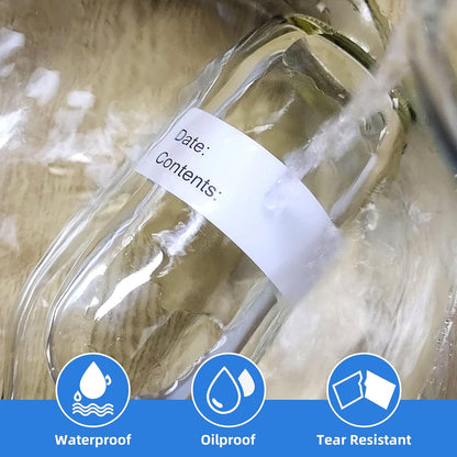 500 Pcs 1" x 3" Freezer Refrigerator Food Labels, Removable Adhesive, Water Oil Resistant, No Residue Food Storage Containers Labels Perfect for Monitoring Your Food in Kitchen
