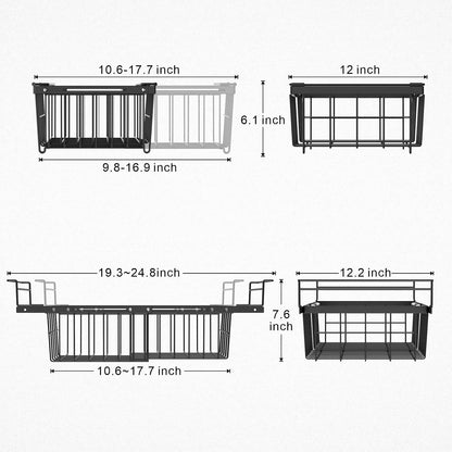 Chest Freezer Organizer - Adjustable Fits Chest Freezer 10-20 Cu Ft | Hanging Wire Baskets, Easy Access & Quick Organization, Sturdy Steel Rack Holds Frozen Meat and Vegetables, White