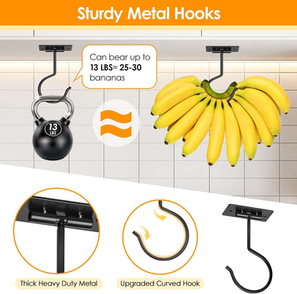 Self Adhesive Banana Hook Under Cabinet Foldable Banana Hanger