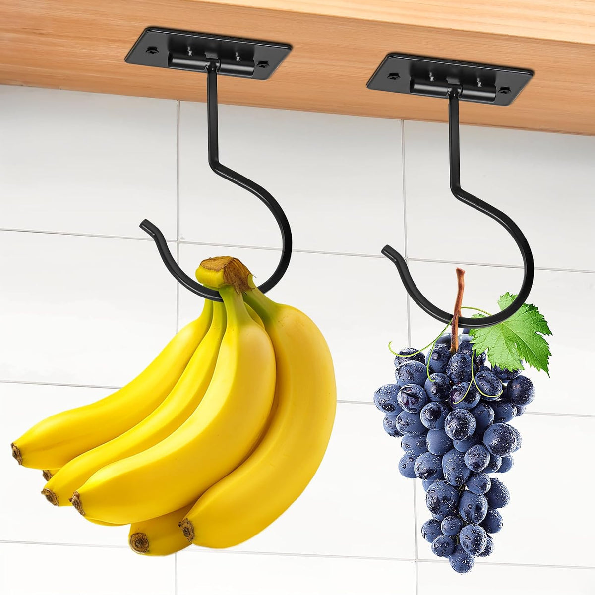 Self Adhesive Banana Hook Under Cabinet Foldable Banana Hanger
