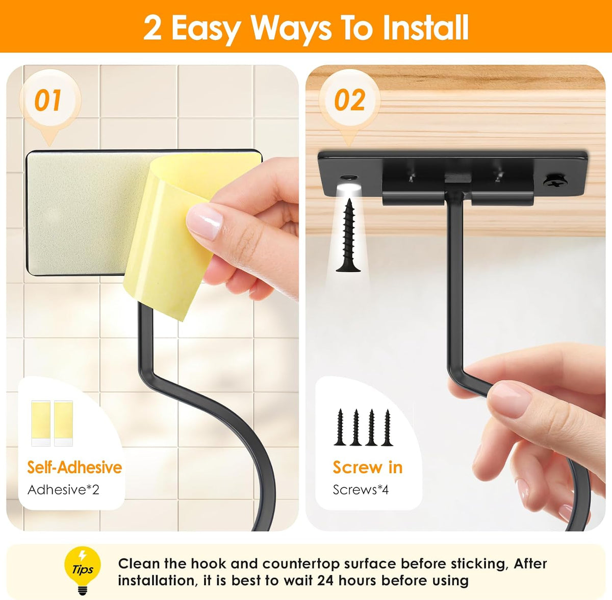 Self Adhesive Banana Hook Under Cabinet Foldable Banana Hanger