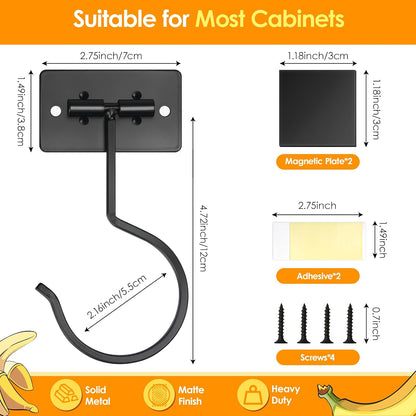 Self Adhesive Banana Hook Under Cabinet Foldable Banana Hanger
